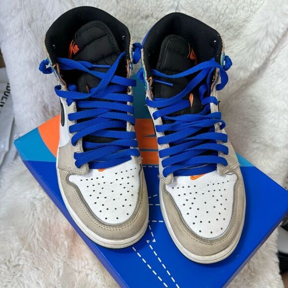 NIKE Air Jordan Men’s 1 High OG Prototype DC615-100 White Multi Color Sneakers 9 - Picture 3 of 14